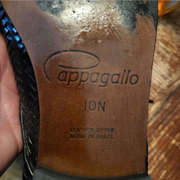 Pappagallo Womens Leather Woven Lace Up Flat Made in Brazil, Size 10 Narrow - Picture 8 of 9